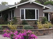 Custom masonry brick wainscot