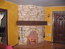 Rumford style fireplace - Click here for larger view