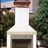Custom Masonry Outdoor Stucco Fireplace
