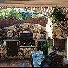 Unique Custom Masonry Outdoor Rock BBQ and Fireplace