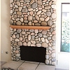 Stone Face Fireplace - Eldorado River Rock