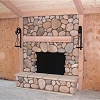 Stone Face Fireplace - Boral Cultured Stone - River Rock