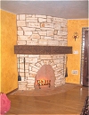 Stone Face Fireplace -