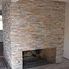 Stone Face Fireplace - True Stone Desert Gold