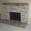Stone Face Fireplace - Eldorado Alderwood stackstone with Robinson Cheasepeake Brick
