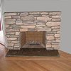 Stone Face Fireplace - Eldorado Sawtooth Rustic Ledge
