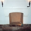 Spanish Style Plaster Fireplace with raised tile hearth
