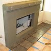 Plaster Fireplace under construction - scratch coat waiting for final plaster finish