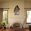 Custom Plaster Fireplace with tile
