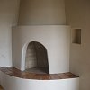 Kiva Style Rumford Fireplace with spanish tile hearth