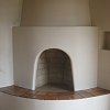 Kiva Style Rumford Fireplace with spanish tile hearth