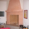 Spanish Style Plaster Fireplace