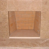 Travertine Tile Face Fireplace and hearth
