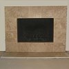 Travertine Tile Face Fireplace and hearth