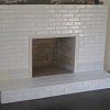 White Subway Tile Fireplace