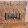 Travertine Tile Face Fireplace and hearth